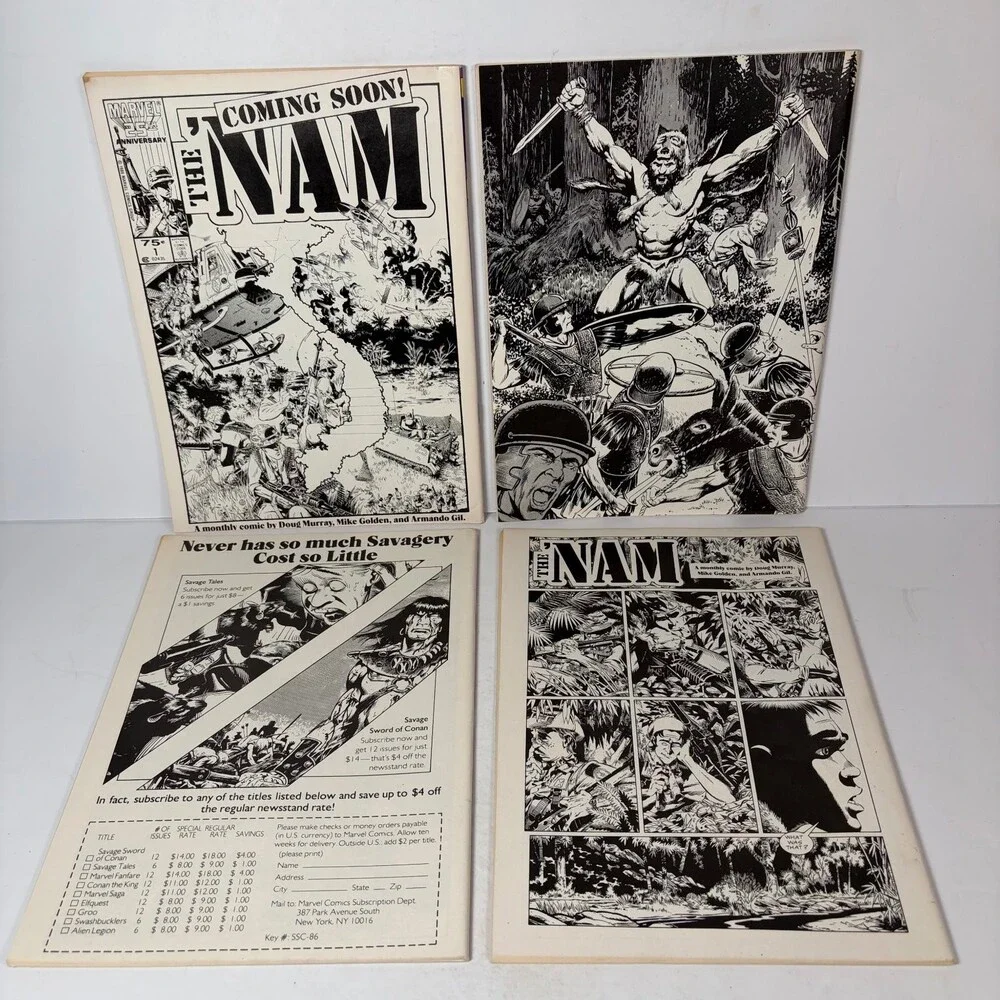 Savage Tales Magazine Lot Vol 2 #1-8 Marvel Comics 1985-1986 Joe Jusko